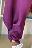 The Sunday Morning 7/8 Twist Pant Aubergine